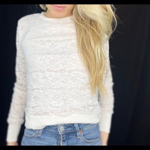 American Eagle Lace White top